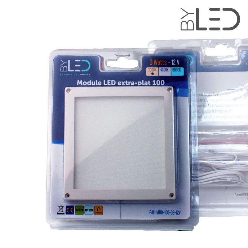 Module LED 10x10 ultra-plat - 3 Watts