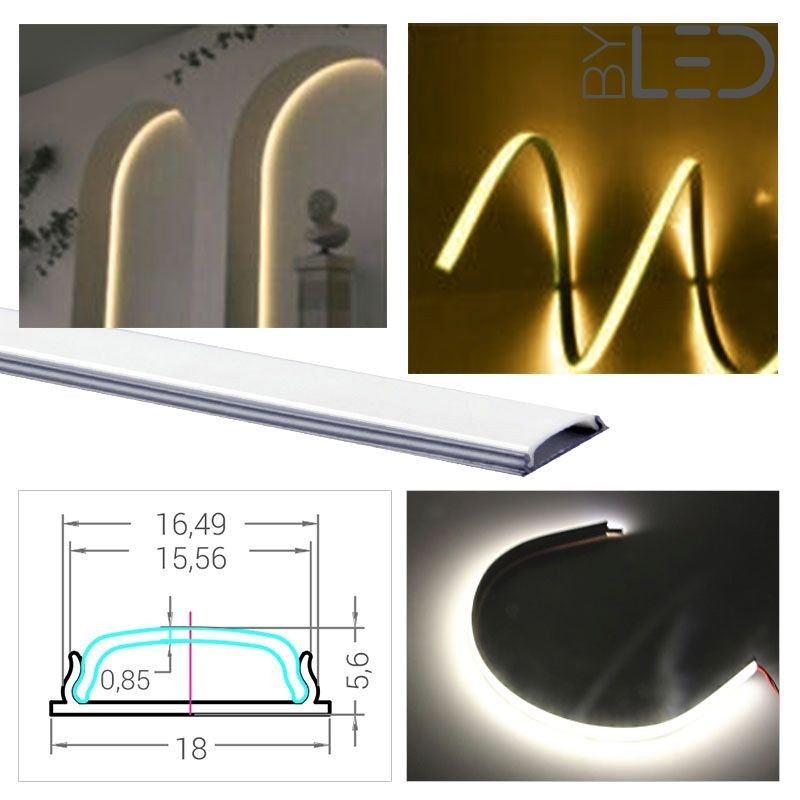 Profilé LED aluminium flexible pour ruban LED - CRAFT - C10