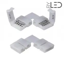 Jonction ruban LED RGB 10 mm Click en L