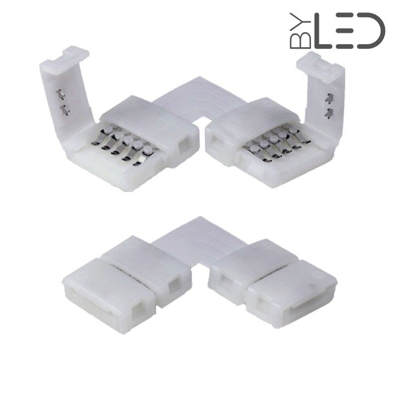 Jonction ruban LED RGB 10 mm Click en L
