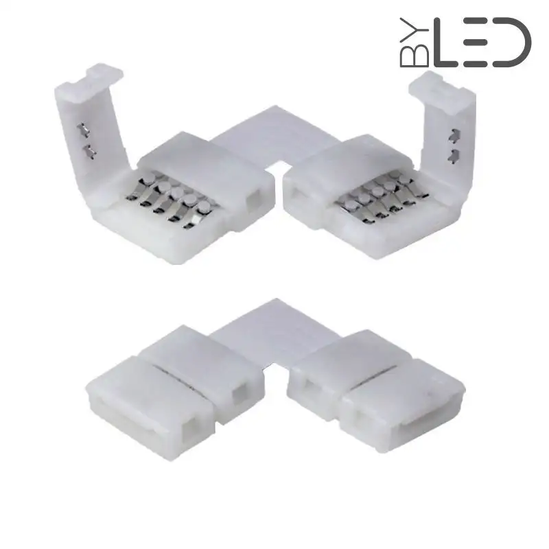 Jonction ruban LED RGB 10 mm Click en L