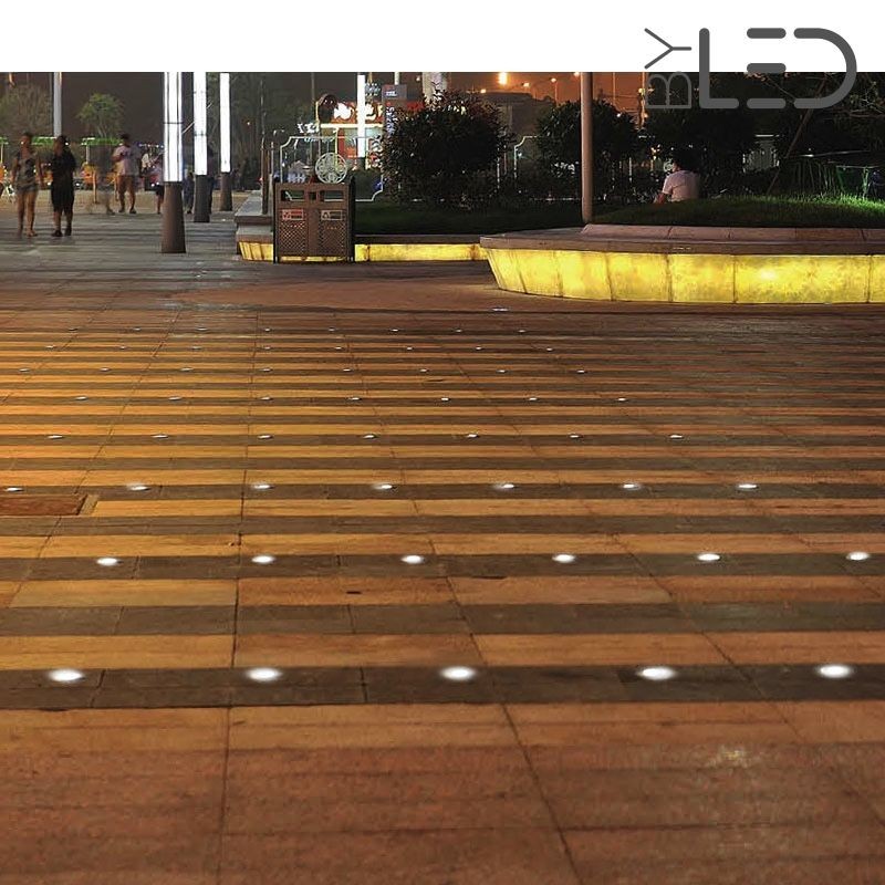 Spot LED encastré de sol rond inox 1W - 12V - QINOX 42 mm