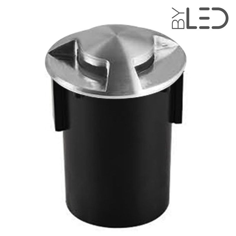 Spot LED encastré de sol balise inox 3W - 230V - QINOX 92 mm-B3