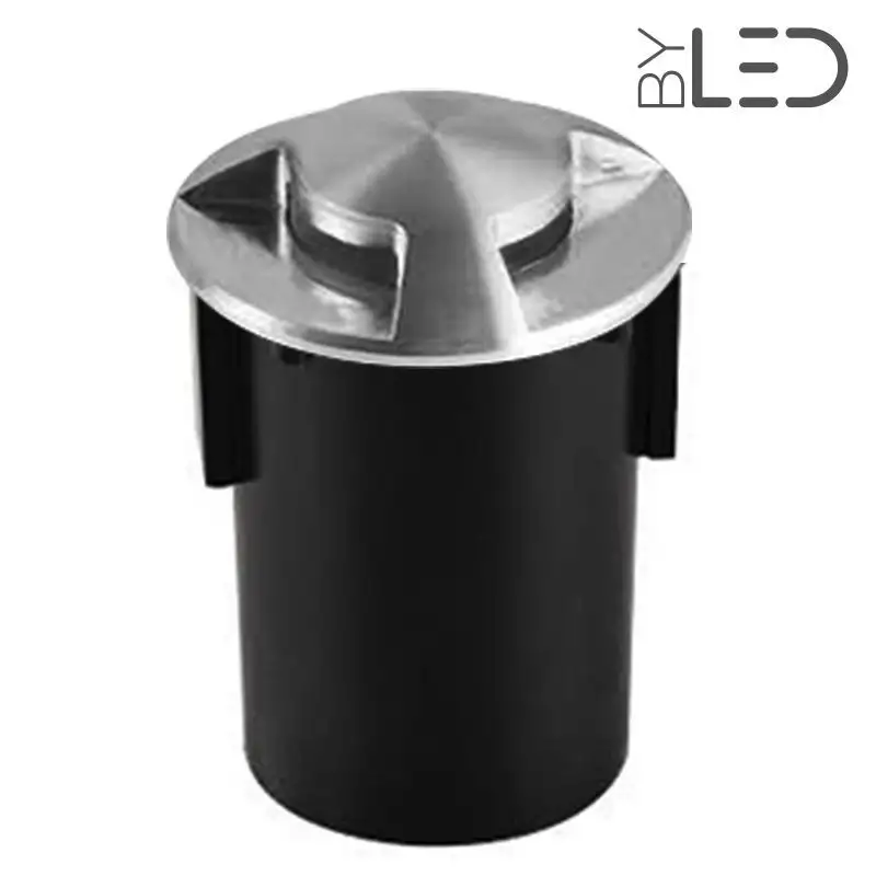 Spot LED encastré de sol balise inox 3W - 12V - QINOX 92 mm-B3