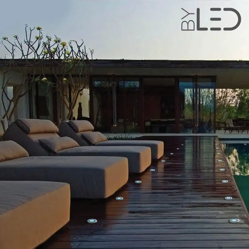 Spot LED encastré de sol balise inox 1W - 12V - QINOX 62 mm-B3