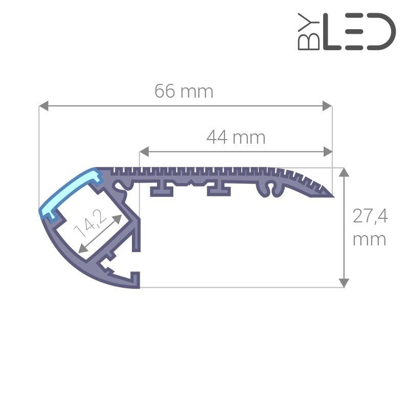 Profilé aluminium marches escaliers pour ruban LED - CRAFT - S02