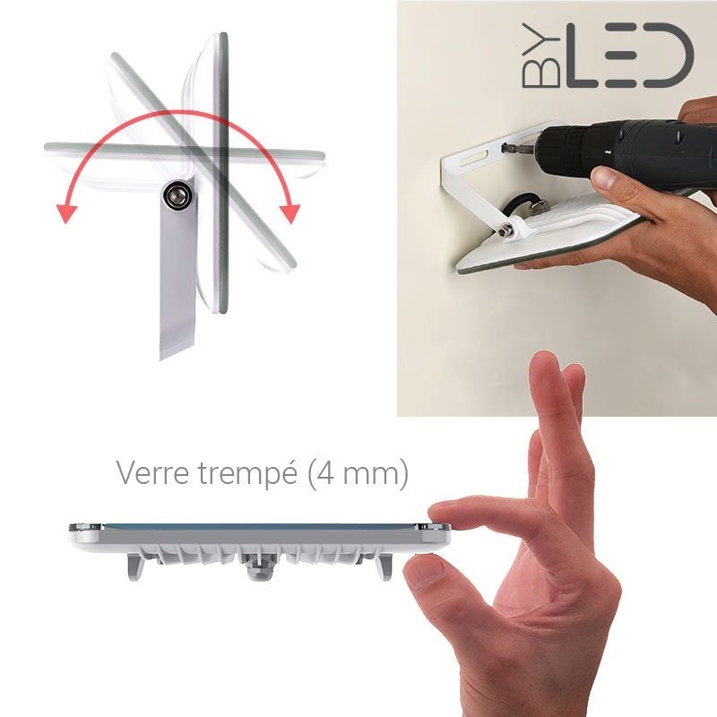 Shape – Projecteur LED ultra plat 50W Blanc - 230V - extérieur/intérieur