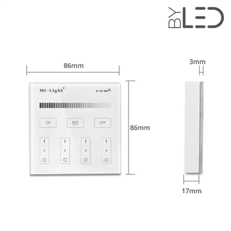Télécommande murale 4 zones Dimmer - Milight B1
