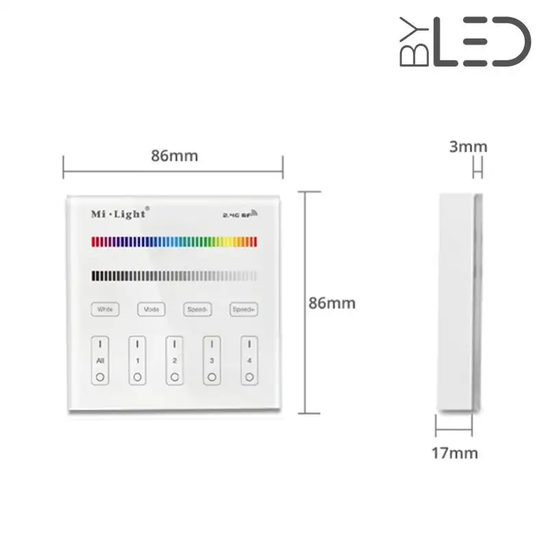 Télécommande murale 4 zones RGB/W - Milight B3