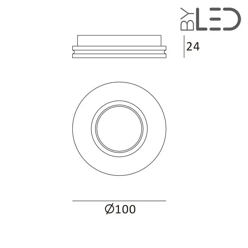 Spot encastrable en plâtre rond plat STAFF