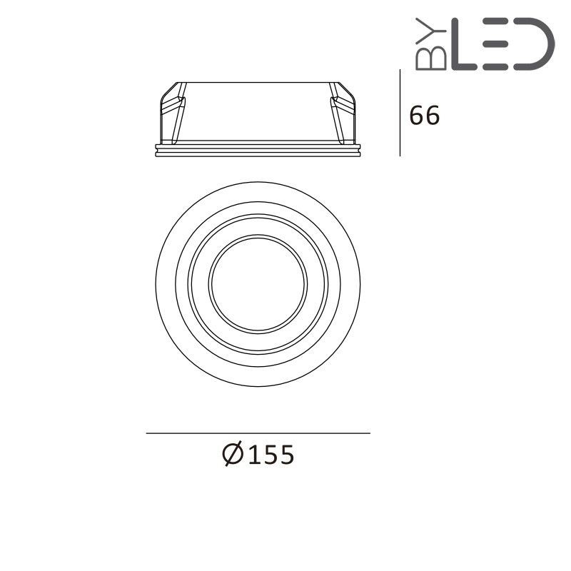 Spot encastrable en plâtre rond orientable STAFF
