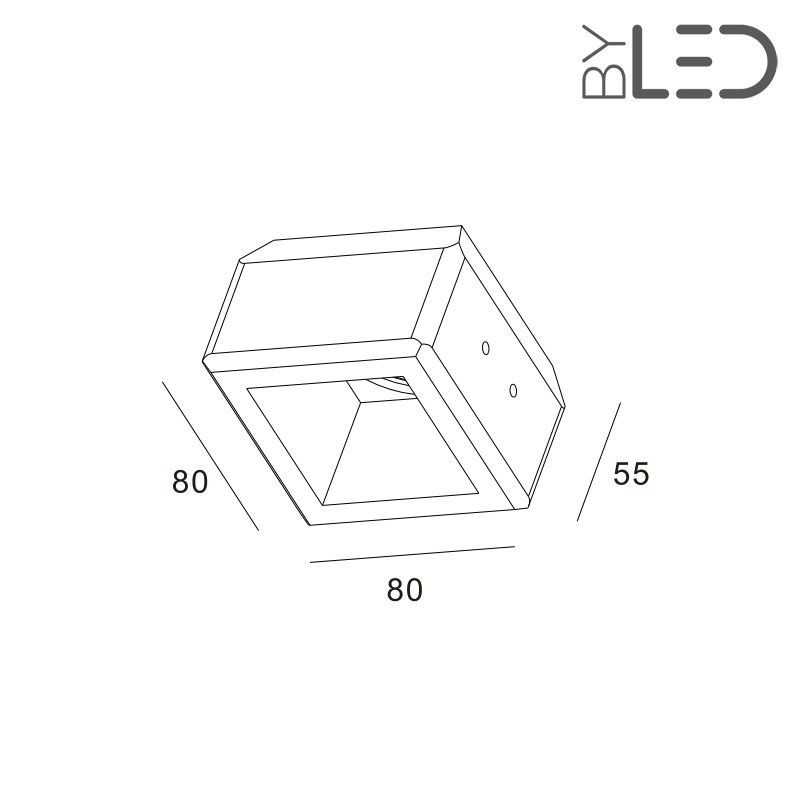 Spot encastrable en plâtre carré étroit STAFF