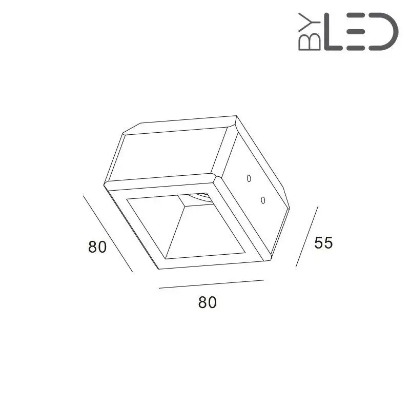 Spot encastrable en plâtre carré étroit STAFF