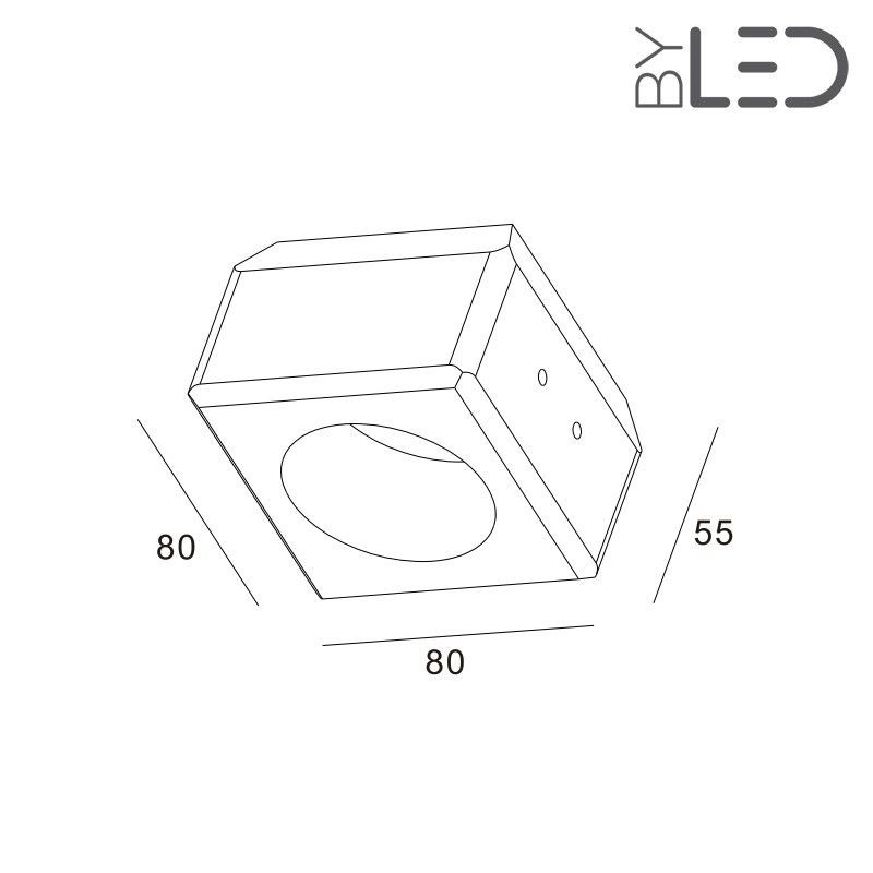 Spot encastrable en plâtre rond étroit STAFF