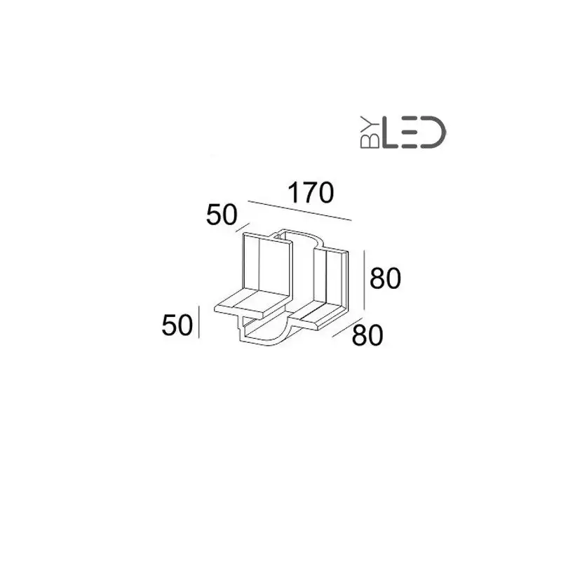 Profil linéaire d'angle mural en plâtre pour ruban LED STAFF