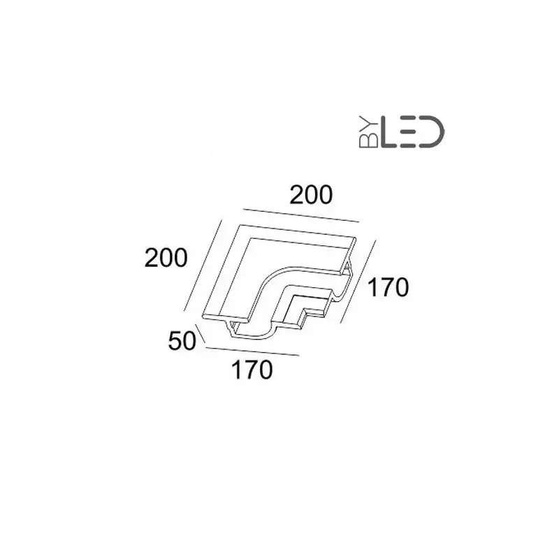 Profil linéaire d'angle extérieur en plâtre pour ruban LED STAFF
