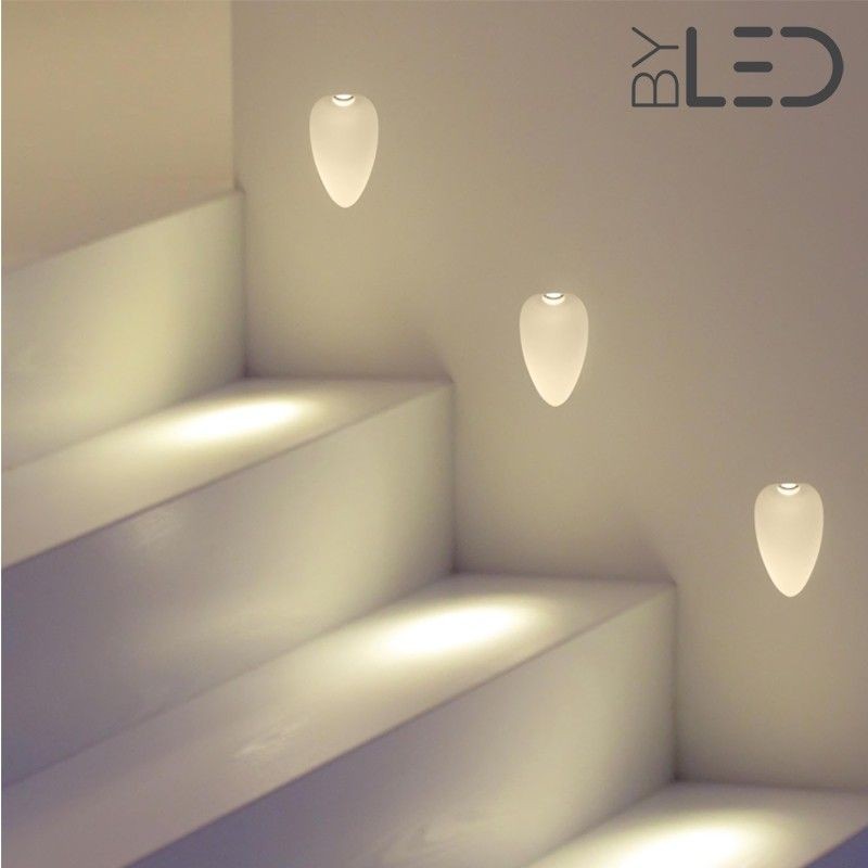 Spot LED encastré mural goutte - 1W STAFF