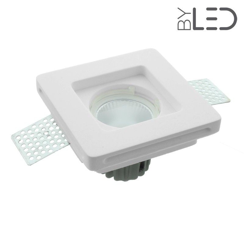 Spot encastrable en plâtre carré plat STAFF