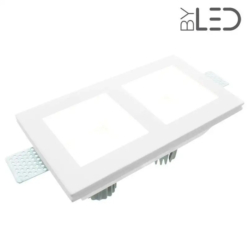 Spot encastrable en plâtre carré profond double STAFF Spot encastrable en plâtre carré profond double STAFF