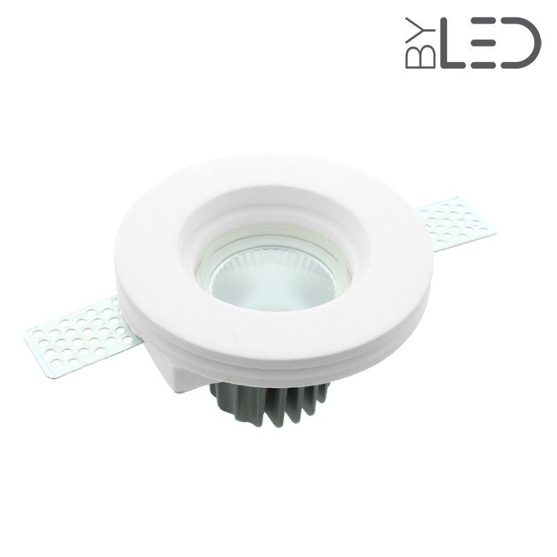 Spot encastrable en plâtre rond plat STAFF
