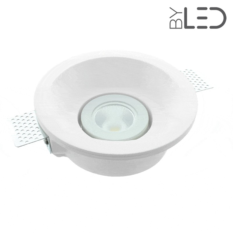 Spot encastrable en plâtre rond orientable STAFF