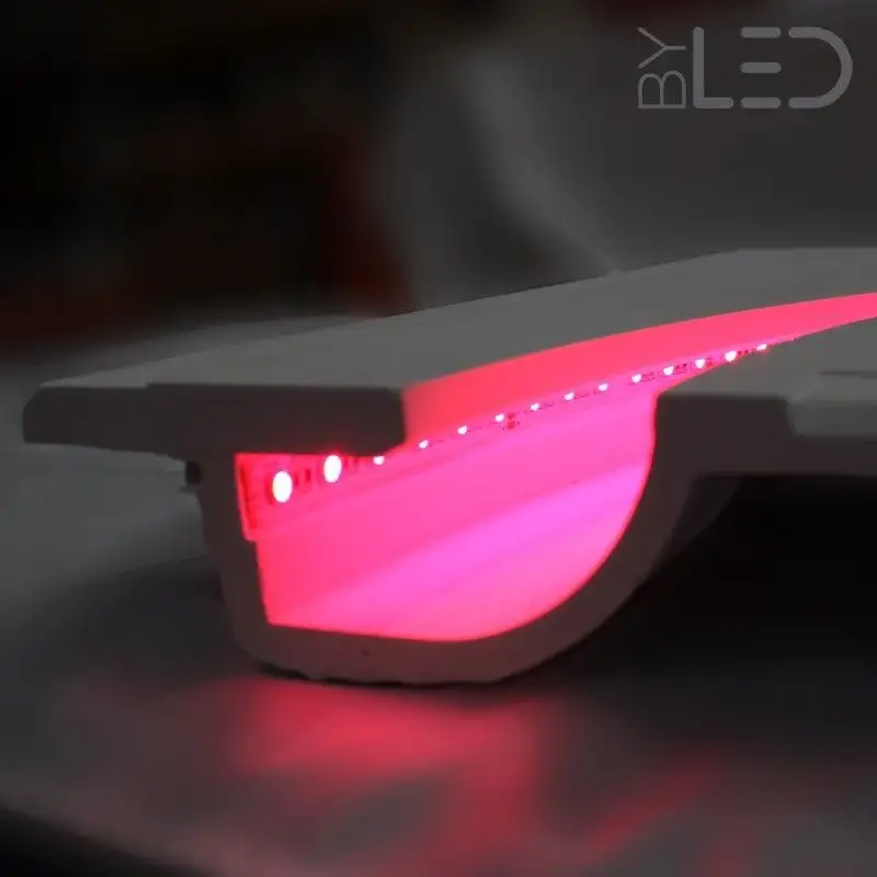 Profil arrondi ¼ de cercle en plâtre pour ruban LED – STAFF