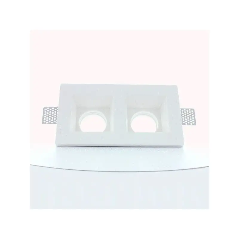 Spot encastrable en plâtre carré profond double STAFF Spot encastrable en plâtre carré profond double STAFF