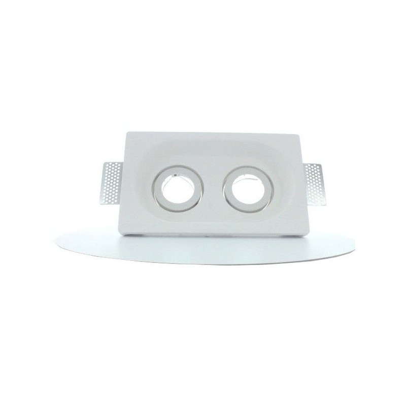 Spot encastrable en plâtre rond orientable double STAFF