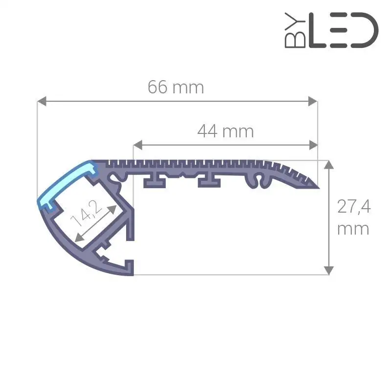 Profilé aluminium marches escaliers pour ruban LED - CRAFT - S02