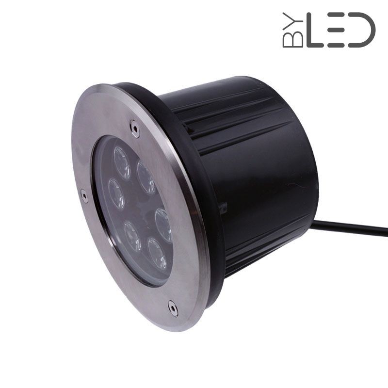Spot LED encastré de sol inox 24V 6 W - Terra 6 - RGB