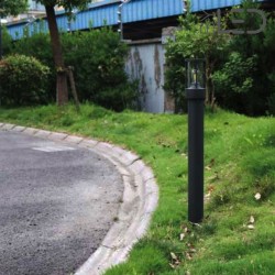 Borne LED de jardin sans ampoule E27 - 230V - Anthracite - TRADI