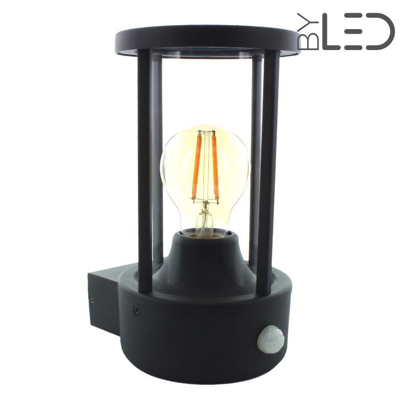 Applique d’extérieur détecteur de mouvement- Lanterne Murale Moderne - E27 LED