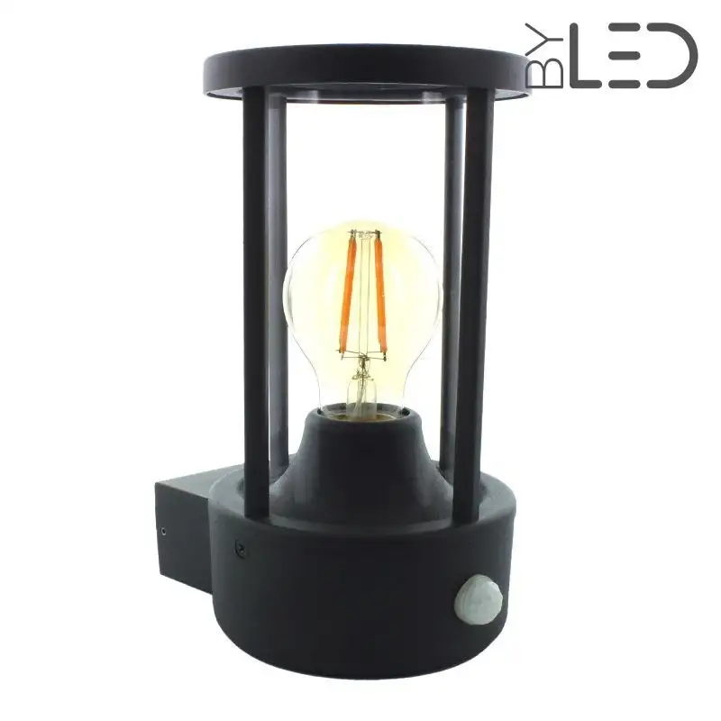 Applique d’extérieur détecteur de mouvement- Lanterne Murale Moderne - E27 LED