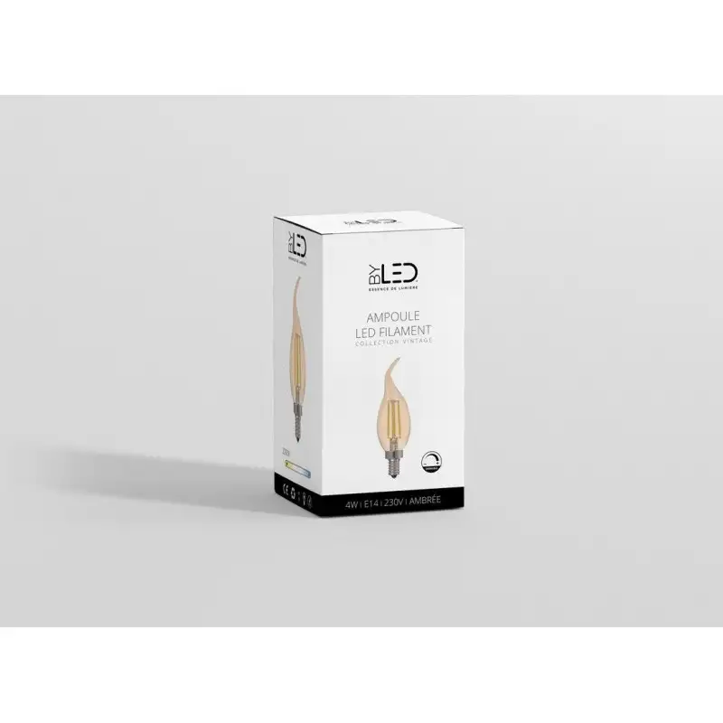 Ampoule LED à filament Bougie - Ambrée - E14 – 4W - Dimmable