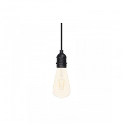 Suspension noire plafond pour Ampoule E27 LED - 1m