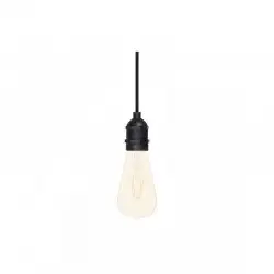 Suspension noire plafond pour Ampoule E27 LED - 1m