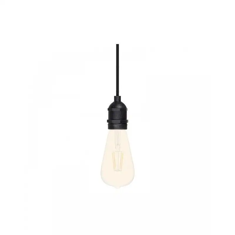 Suspension noire plafond pour Ampoule E27 LED - 1m