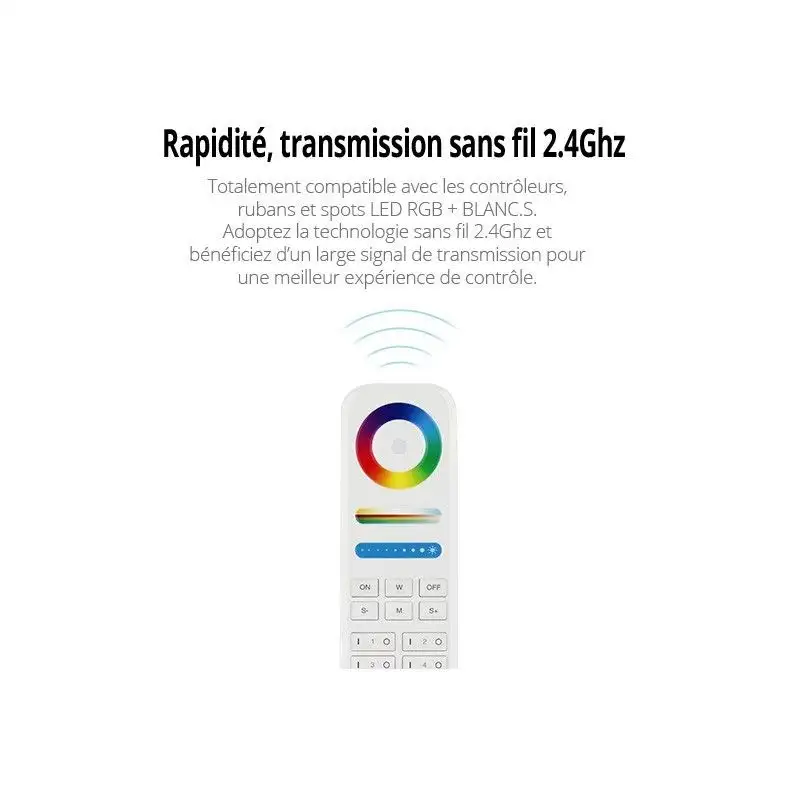 Télécommande 4 zones RGB & RGB + blanc 2.4 GHz - Milight