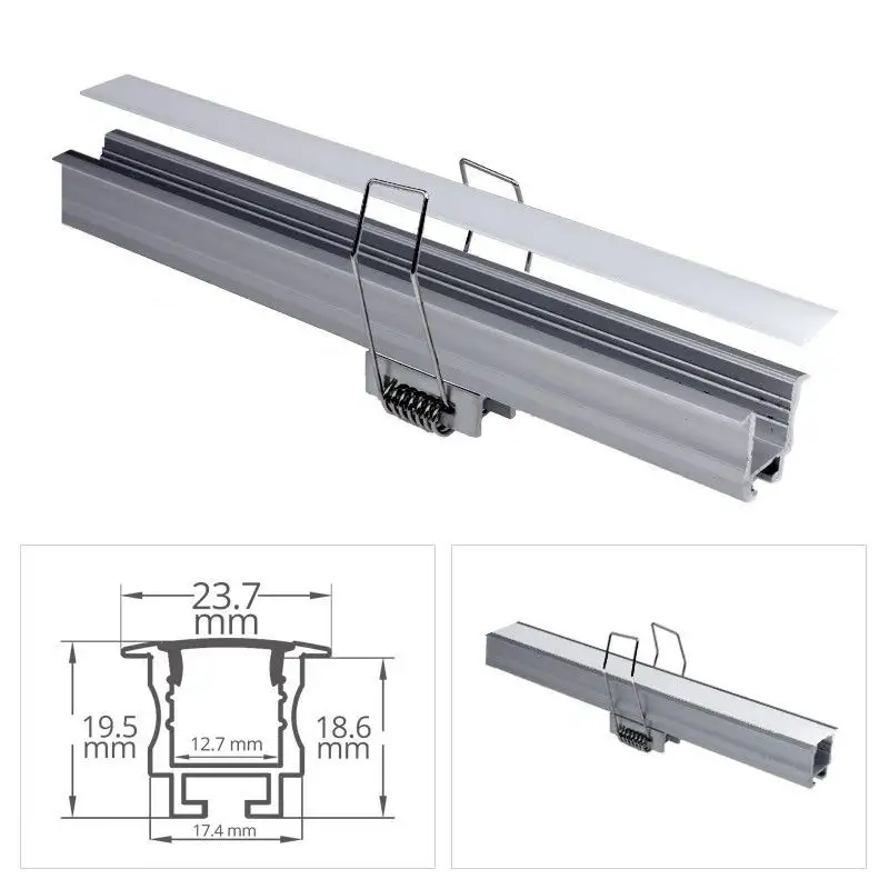 Profilé aluminium encastrable pour ruban LED - CRAFT - E05