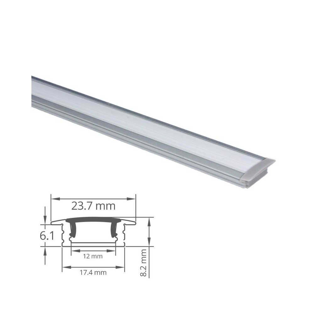 Profilé aluminium encastrable pour ruban LED - CRAFT - E03