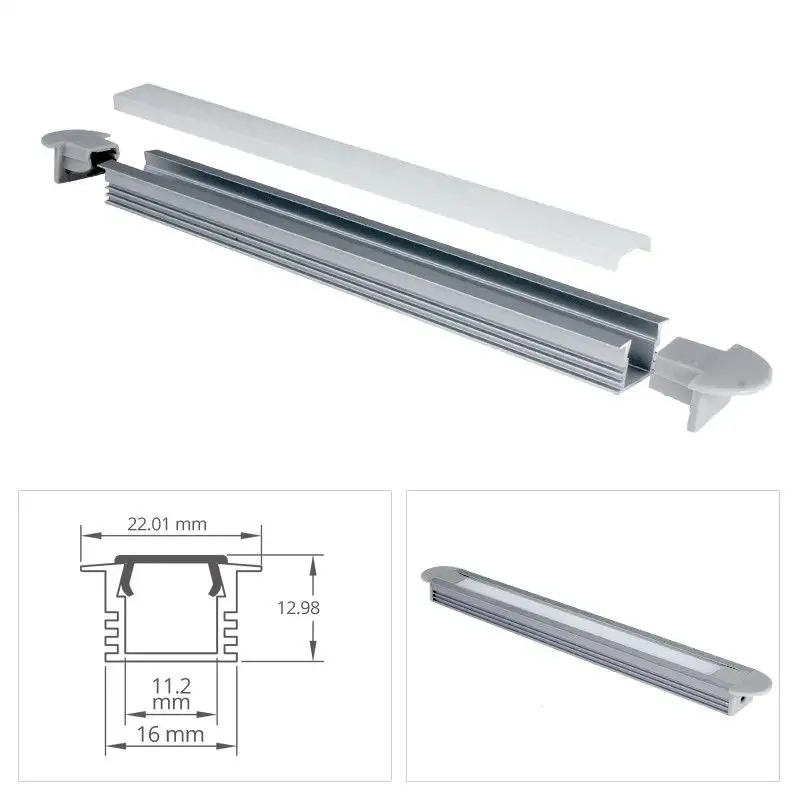 Profilé aluminium encastrable pour ruban LED - CRAFT - E02