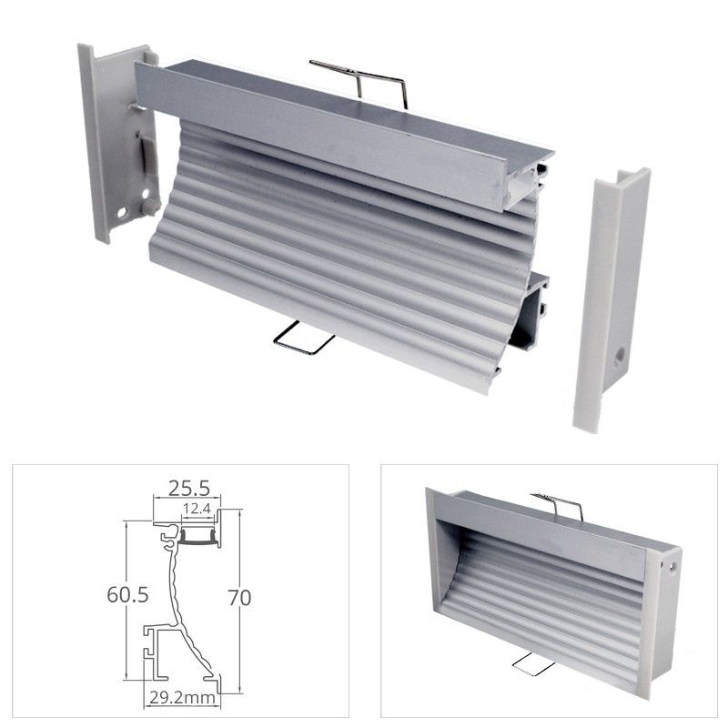 Profilé aluminium encastré mural pour ruban LED - CRAFT - M02