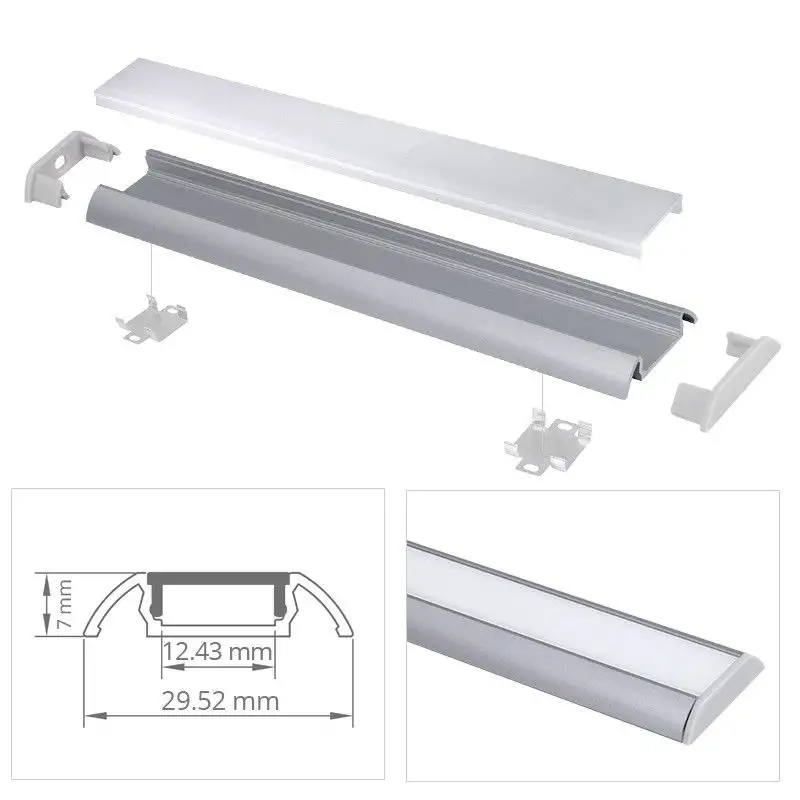 Profilé aluminium plat pour ruban LED - CRAFT - 11 Profilé aluminium plat pour ruban LED - CRAFT - 11