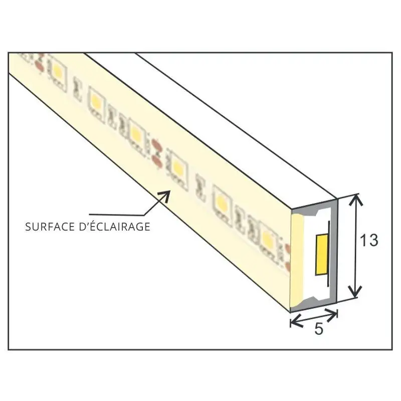 Tube néon flex plat pour ruban LED - Direct - D0513