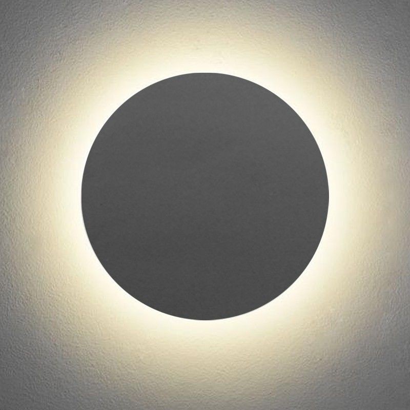 Applique murale ronde - Anthracite - IP54 - 10W - PURES-R