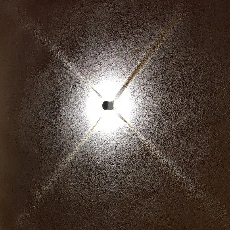 Applique LED murale cube 4 directions 4x1W - Anthracite - Kubbe