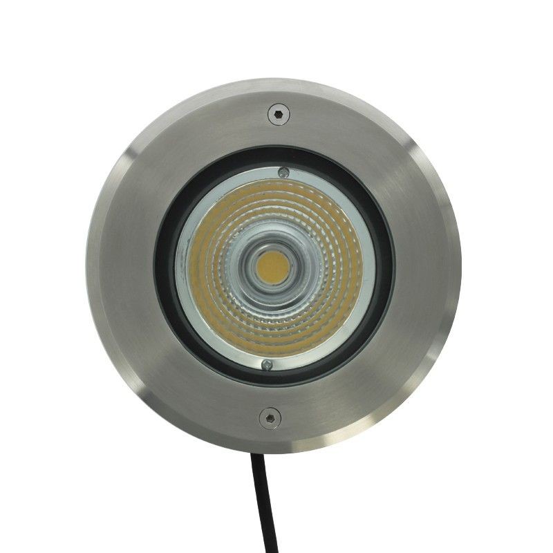 Spot LED encastré de sol orientable inox 15W - 230V - QINOX 160 mm