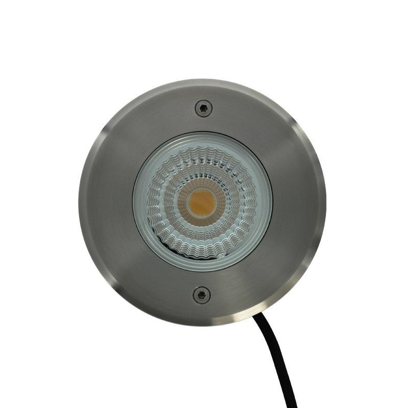 Spot LED encastré de sol rond inox 10W - 230V - QINOX 150 mm