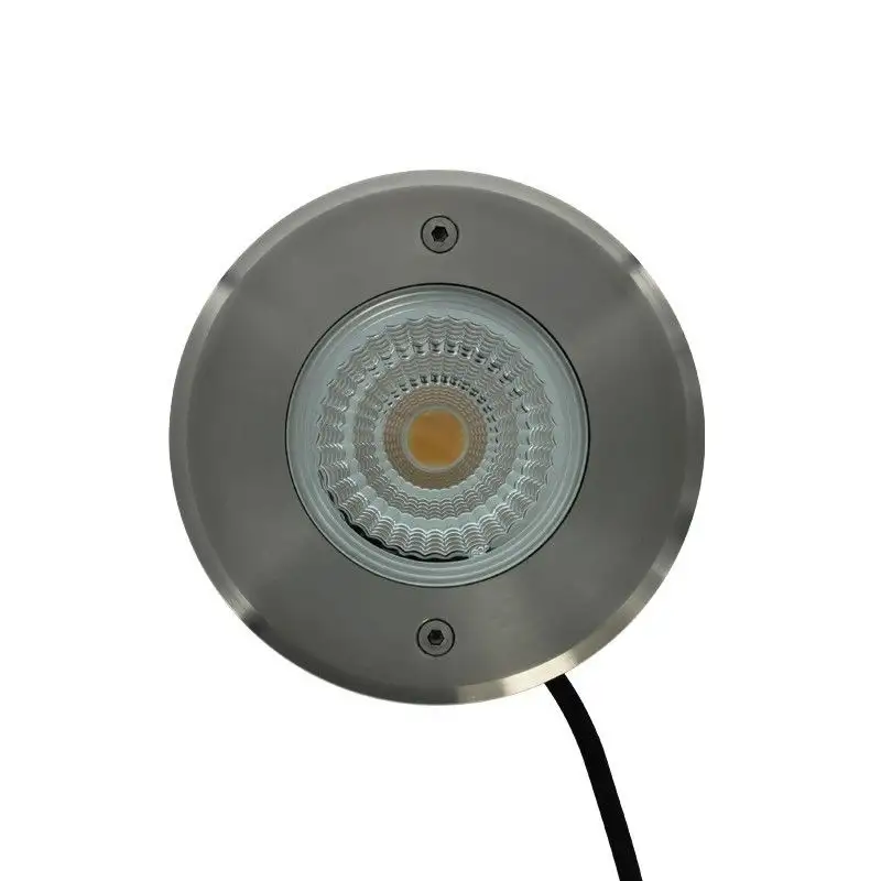 Spot LED encastré de sol rond inox 10W - 230V - QINOX 150 mm