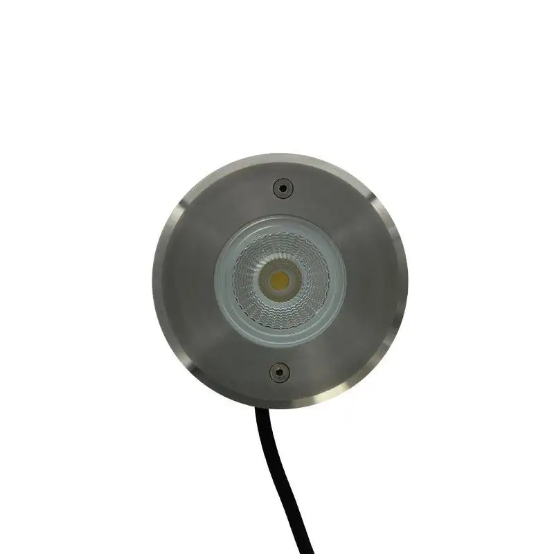 Spot LED encastré de sol rond inox 5W - 230V - QINOX 120 mm
